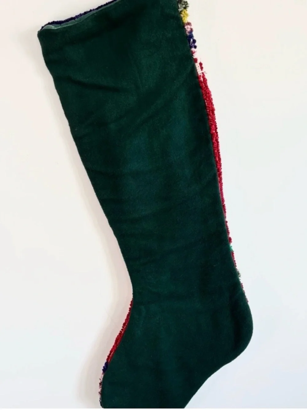 Giant Hooked Wool Christmas Stocking Whimsical Snowman 3 Feet Long